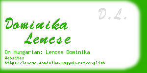 dominika lencse business card